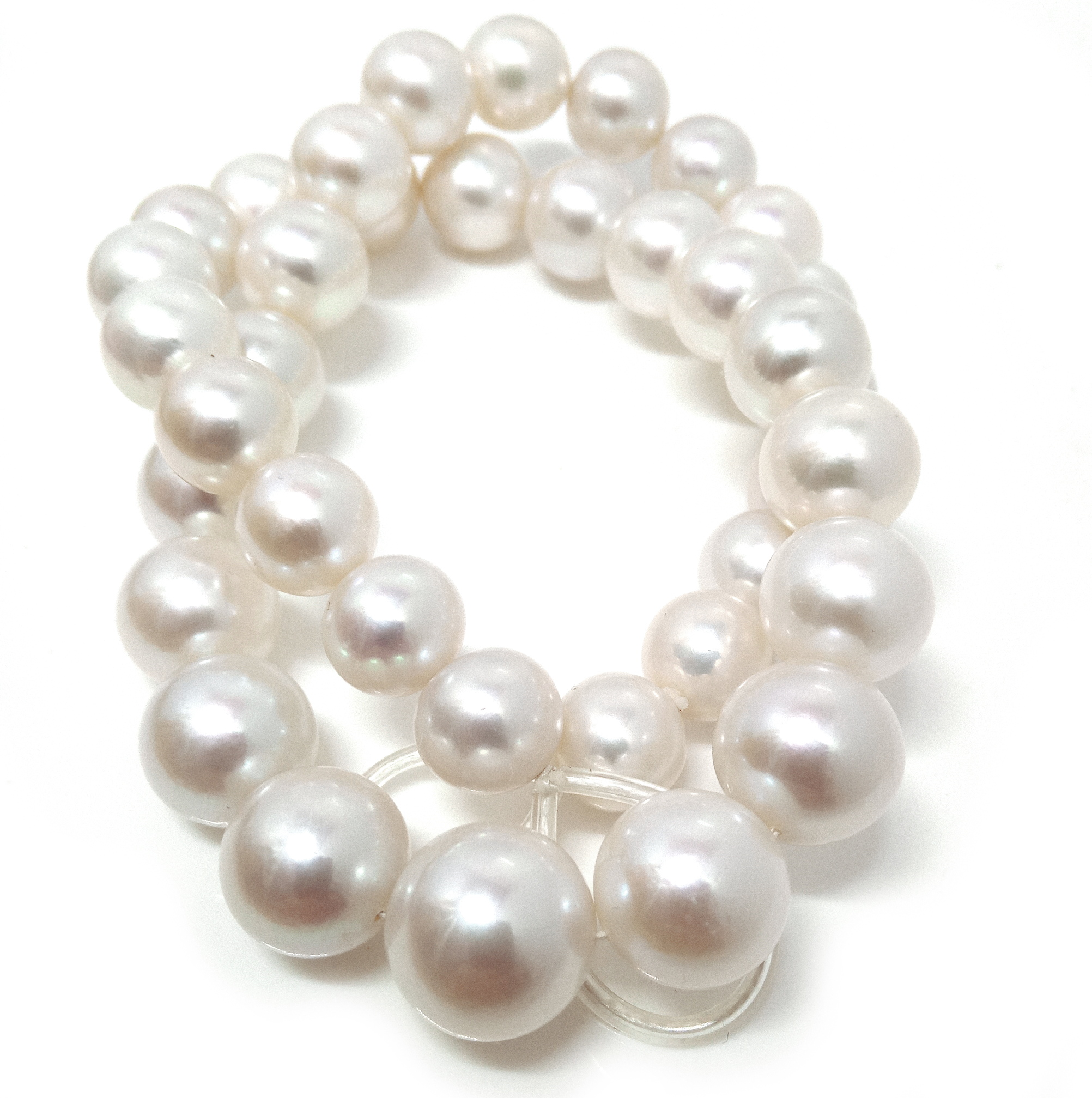 White Edison AAA 10.5-13.5mm Round Pearls Strand